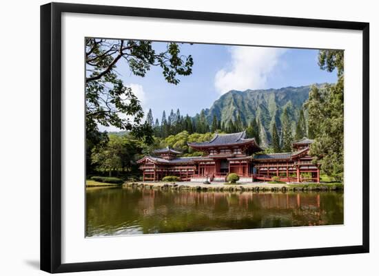 Byodo-In Temple, Valley of the Temples, Kaneohe, Oahu, Hawaii, United States of America, Pacific-Michael DeFreitas-Framed Photographic Print