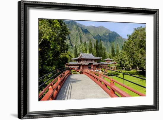 Byodo-In Temple, Valley of the Temples, Kaneohe, Oahu, Hawaii, United States of America, Pacific-Michael DeFreitas-Framed Photographic Print