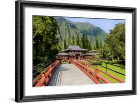 Byodo-In Temple, Valley of the Temples, Kaneohe, Oahu, Hawaii, United States of America, Pacific-Michael DeFreitas-Framed Photographic Print