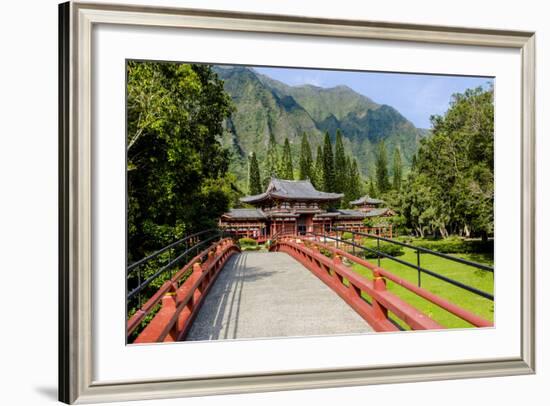 Byodo-In Temple, Valley of the Temples, Kaneohe, Oahu, Hawaii, United States of America, Pacific-Michael DeFreitas-Framed Photographic Print