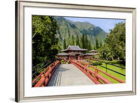 Byodo-In Temple, Valley of the Temples, Kaneohe, Oahu, Hawaii, United States of America, Pacific-Michael DeFreitas-Framed Photographic Print