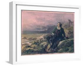 Byron Among the Ruins of Greece-Giovanni Carnovali (Piccio)-Framed Art Print