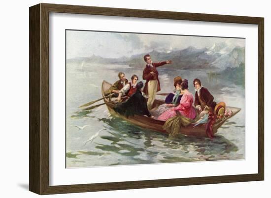 Byron and Shelley on the Lake of Geneva-Vicente De Paredes-Framed Giclee Print