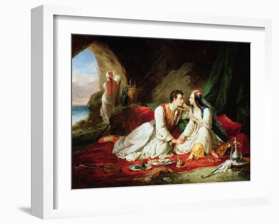 Byron as Don Juan, with Haidee, 1831-Alexandre Colin-Framed Giclee Print