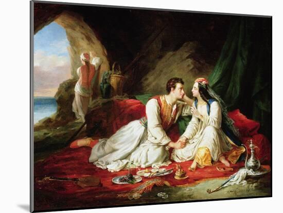 Byron as Don Juan, with Haidee, 1831-Alexandre Colin-Mounted Giclee Print