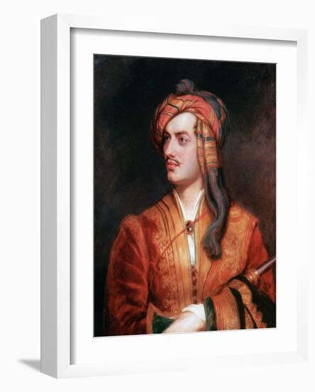 Byron of Rochdale in Albanian Dress, 1813-Thomas Phillips-Framed Premium Giclee Print