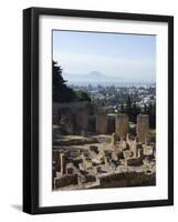 Byrsa Hill, the Original Punic Site at Carthage, UNESCO World Heritage Site, Near Tunis, Tunisia-Ethel Davies-Framed Photographic Print