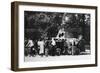 Bystanders Examining an Abandoned Tank on the Rue De Medicis, Liberation of Paris, August 1944-null-Framed Giclee Print