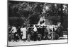 Bystanders Examining an Abandoned Tank on the Rue De Medicis, Liberation of Paris, August 1944-null-Mounted Giclee Print