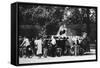 Bystanders Examining an Abandoned Tank on the Rue De Medicis, Liberation of Paris, August 1944-null-Framed Stretched Canvas