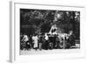 Bystanders Examining an Abandoned Tank on the Rue De Medicis, Liberation of Paris, August 1944-null-Framed Giclee Print