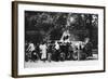 Bystanders Examining an Abandoned Tank on the Rue De Medicis, Liberation of Paris, August 1944-null-Framed Giclee Print