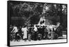 Bystanders Examining an Abandoned Tank on the Rue De Medicis, Liberation of Paris, August 1944-null-Framed Stretched Canvas