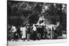 Bystanders Examining an Abandoned Tank on the Rue De Medicis, Liberation of Paris, August 1944-null-Stretched Canvas