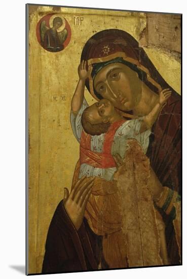 Byzantine Art. Greece. Icon with the Virgin of Tenderness (Kaardiotissa)-null-Mounted Giclee Print