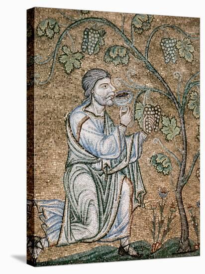 Byzantine Art, Noah Drinking Wine Mosaic, Baptistery of St. Mark's Basilica, Venice, Italy-Prisma-Stretched Canvas