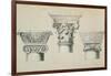 Byzantine Capitals from Columns in the Nave of the Church of St. Demetrius in Thessalonica-Charles Felix Marie Texier-Framed Giclee Print