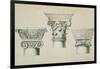 Byzantine Capitals from Columns in the Nave of the Church of St. Demetrius in Thessalonica-Charles Felix Marie Texier-Framed Giclee Print