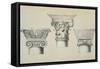 Byzantine Capitals from Columns in the Nave of the Church of St. Demetrius in Thessalonica-Charles Felix Marie Texier-Framed Stretched Canvas