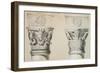 Byzantine Capitals from Columns in the Nave of the Church of St. Demetrius in Thessalonica-Charles Felix Marie Texier-Framed Giclee Print