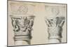 Byzantine Capitals from Columns in the Nave of the Church of St. Demetrius in Thessalonica-Charles Felix Marie Texier-Mounted Giclee Print