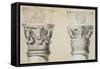 Byzantine Capitals from Columns in the Nave of the Church of St. Demetrius in Thessalonica-Charles Felix Marie Texier-Framed Stretched Canvas