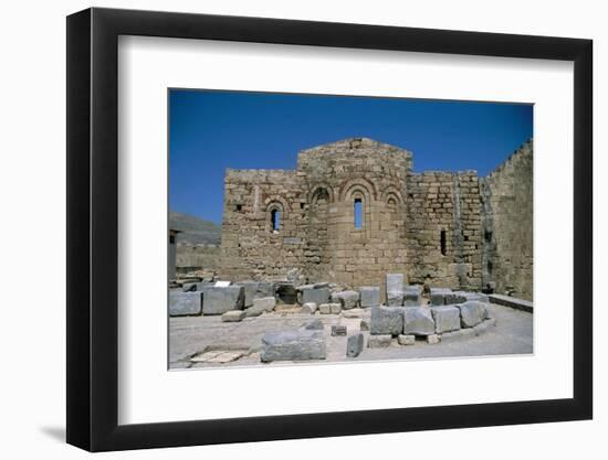 Byzantine Church of St. Paul, Acropolis, Lindos, Rhodes, Greek Islands, Greece-Nelly Boyd-Framed Photographic Print