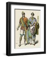 Byzantine Costume, C5, Men-null-Framed Art Print