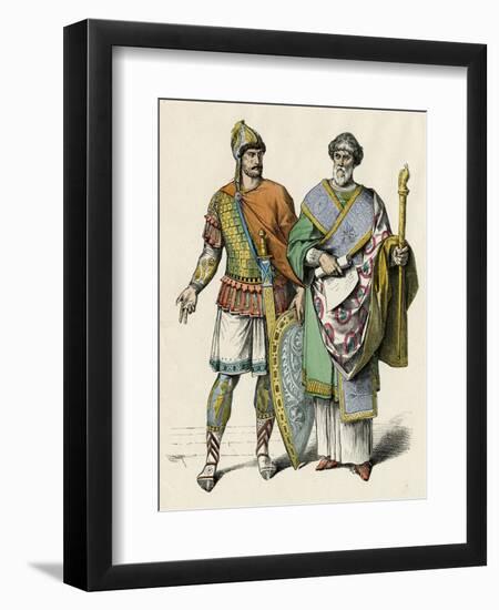 Byzantine Costume, C5, Men-null-Framed Art Print