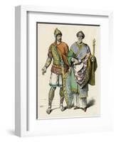 Byzantine Costume, C5, Men-null-Framed Art Print