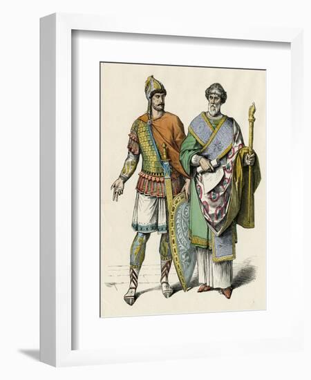 Byzantine Costume, C5, Men-null-Framed Art Print