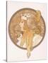 Byzantine Head of a Blond Maiden; Tete Byzantine D'Une Femme Blonde, C.1897 (Lithograph in Colours)-Alphonse Mucha-Stretched Canvas