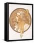 Byzantine Head of a Blond Maiden; Tete Byzantine D'Une Femme Blonde, C.1897 (Lithograph in Colours)-Alphonse Mucha-Framed Stretched Canvas