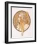 Byzantine Head of a Blond Maiden; Tete Byzantine D'Une Femme Blonde, C.1897 (Lithograph in Colours)-Alphonse Mucha-Framed Premium Giclee Print