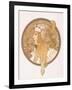 Byzantine Head of a Blond Maiden; Tete Byzantine D'Une Femme Blonde, C.1897 (Lithograph in Colours)-Alphonse Mucha-Framed Giclee Print