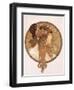 Byzantine Head of a Brunette; Tete Byzantine D'Une Brunette, C.1897 (Lithograph in Colours)-Alphonse Mucha-Framed Giclee Print