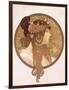 Byzantine Head of a Brunette; Tete Byzantine D'Une Brunette, C.1897 (Lithograph in Colours)-Alphonse Mucha-Framed Giclee Print