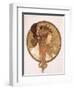 Byzantine Head of a Brunette; Tete Byzantine D'Une Brunette, C.1897 (Lithograph in Colours)-Alphonse Mucha-Framed Giclee Print