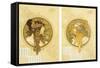 Byzantine Heads; Tetes Byzantines, 1900-Alphonse Mucha-Framed Stretched Canvas
