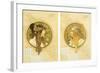 Byzantine Heads; Tetes Byzantines, 1900-Alphonse Mucha-Framed Giclee Print