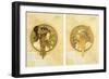 Byzantine Heads; Tetes Byzantines, 1900-Alphonse Mucha-Framed Giclee Print