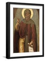 Byzantine Icon of St. Anthony. 16th Century. Byzantine Museum. Zante. Ionian Islands-null-Framed Premium Giclee Print