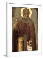 Byzantine Icon of St. Anthony. 16th Century. Byzantine Museum. Zante. Ionian Islands-null-Framed Giclee Print