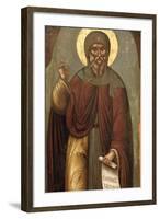 Byzantine Icon of St. Anthony. 16th Century. Byzantine Museum. Zante. Ionian Islands-null-Framed Giclee Print