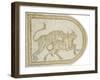 Byzantine Marble Mosaic Panel Depicting a Leopard Attacking a Bull, circa 5th-6th Century AD-null-Framed Giclee Print