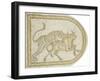 Byzantine Marble Mosaic Panel Depicting a Leopard Attacking a Bull, circa 5th-6th Century AD-null-Framed Giclee Print