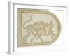 Byzantine Marble Mosaic Panel Depicting a Leopard Attacking a Bull, circa 5th-6th Century AD-null-Framed Giclee Print