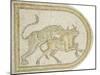 Byzantine Marble Mosaic Panel Depicting a Leopard Attacking a Bull, circa 5th-6th Century AD-null-Mounted Giclee Print