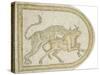 Byzantine Marble Mosaic Panel Depicting a Leopard Attacking a Bull, circa 5th-6th Century AD-null-Stretched Canvas