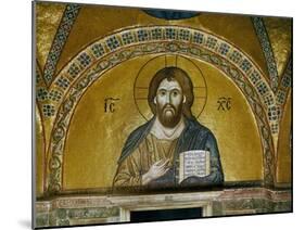 Byzantine Mosaic: Christ Pantocrator (Close-Up View of Mosaic in the Narthex)-null-Mounted Giclee Print